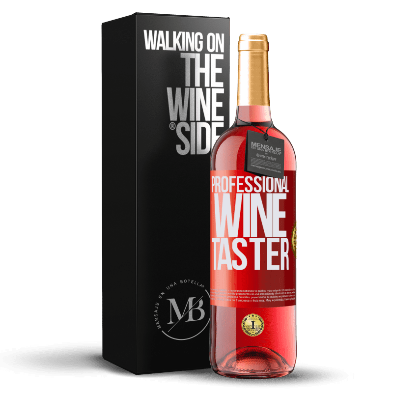 29,95 € Kostenloser Versand | Roséwein ROSÉ Ausgabe Professional wine taster Rote Markierung. Anpassbares Etikett Junger Wein Ernte 2023 Tempranillo