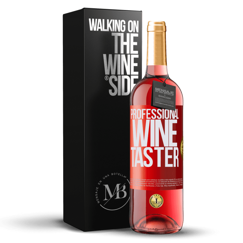 29,95 € Kostenloser Versand | Roséwein ROSÉ Ausgabe Professional wine taster Rote Markierung. Anpassbares Etikett Junger Wein Ernte 2024 Tempranillo