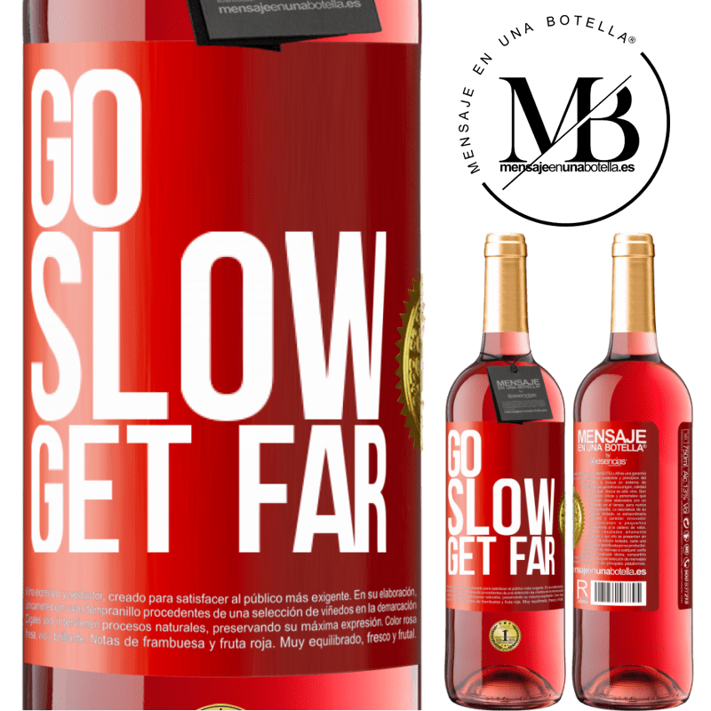29,95 € Free Shipping | Rosé Wine ROSÉ Edition Go slow. Get far Red Label. Customizable label Young wine Harvest 2022 Tempranillo