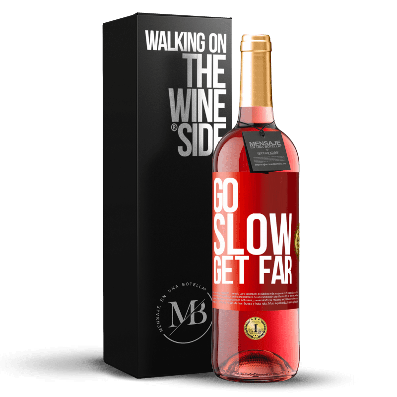 29,95 € Free Shipping | Rosé Wine ROSÉ Edition Go slow. Get far Red Label. Customizable label Young wine Harvest 2023 Tempranillo