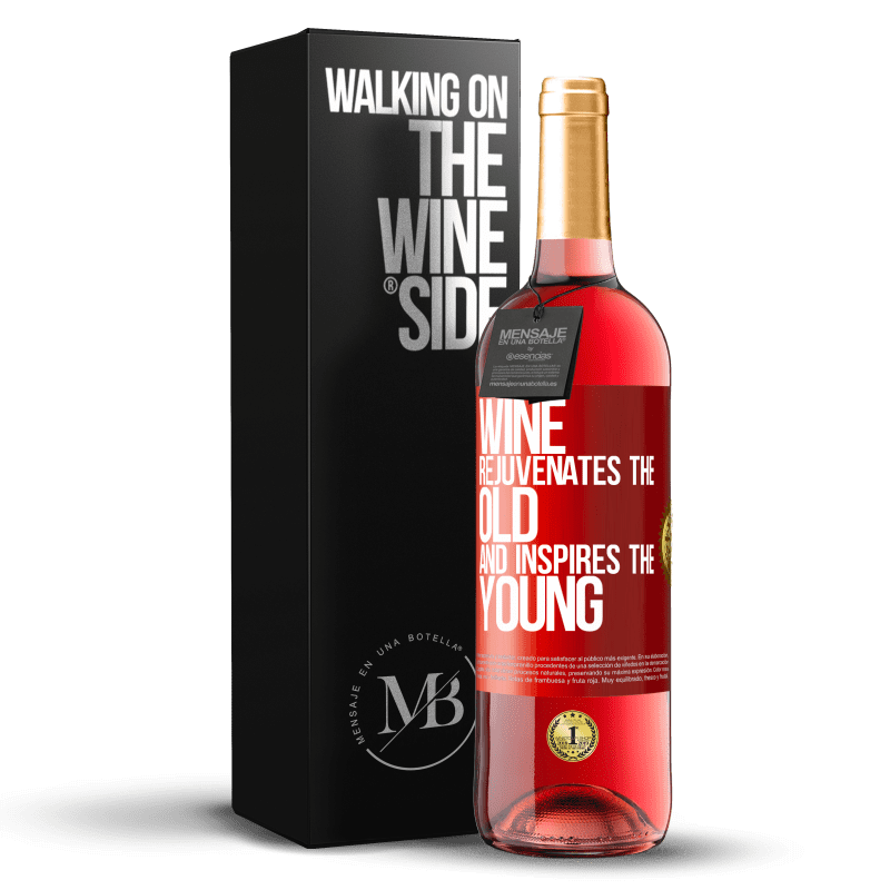 29,95 € Free Shipping | Rosé Wine ROSÉ Edition Wine rejuvenates the old and inspires the young Red Label. Customizable label Young wine Harvest 2024 Tempranillo