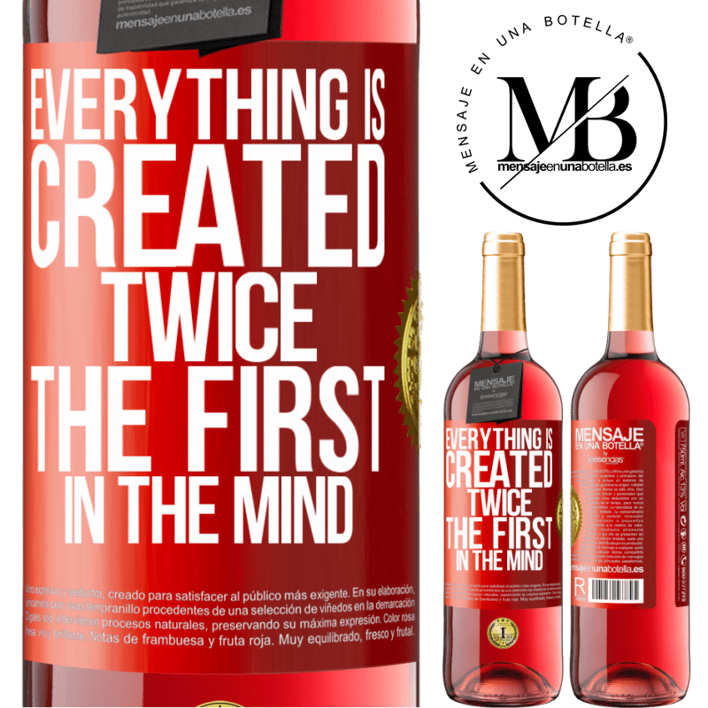 24,95 € Free Shipping | Rosé Wine ROSÉ Edition Everything is created twice. The first in the mind Red Label. Customizable label Young wine Harvest 2021 Tempranillo