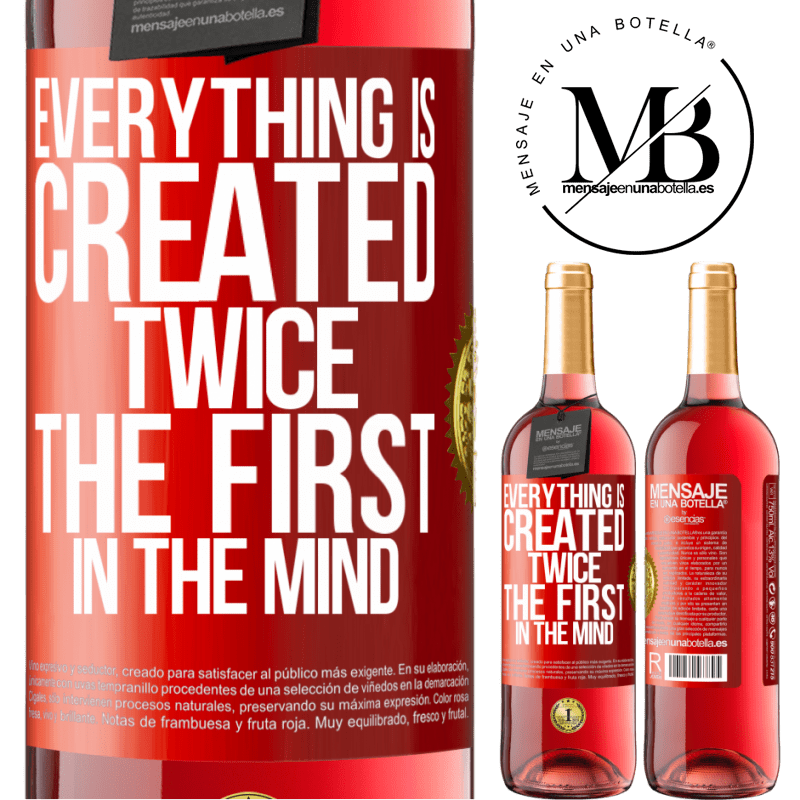 29,95 € Free Shipping | Rosé Wine ROSÉ Edition Everything is created twice. The first in the mind Red Label. Customizable label Young wine Harvest 2022 Tempranillo
