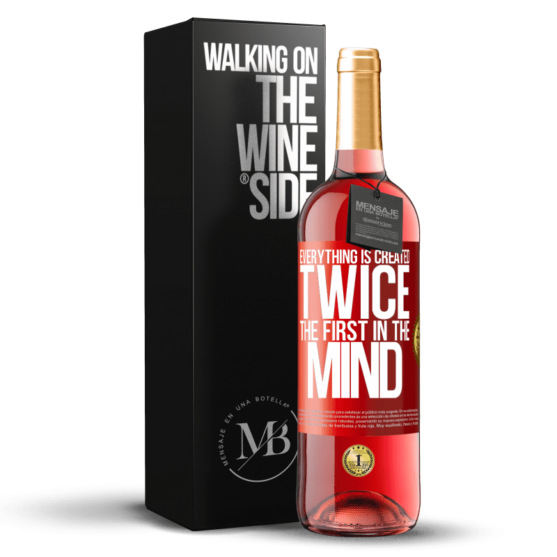 29,95 € Free Shipping | Rosé Wine ROSÉ Edition Everything is created twice. The first in the mind Red Label. Customizable label Young wine Harvest 2023 Tempranillo