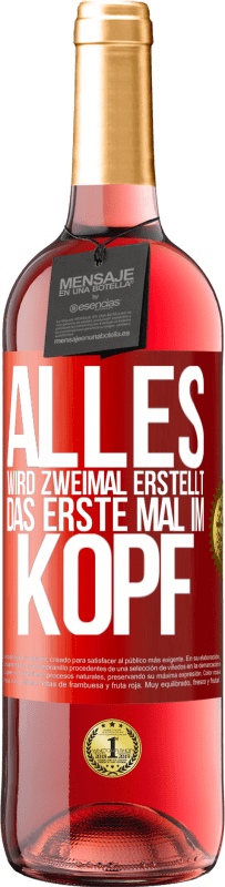29,95 € | Roséwein ROSÉ Ausgabe Alles wird zweimal erstellt. Das erste Mal im Kopf Rote Markierung. Anpassbares Etikett Junger Wein Ernte 2023 Tempranillo