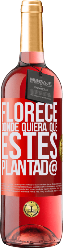«Florece donde quiera que estés plantad@» Edición ROSÉ