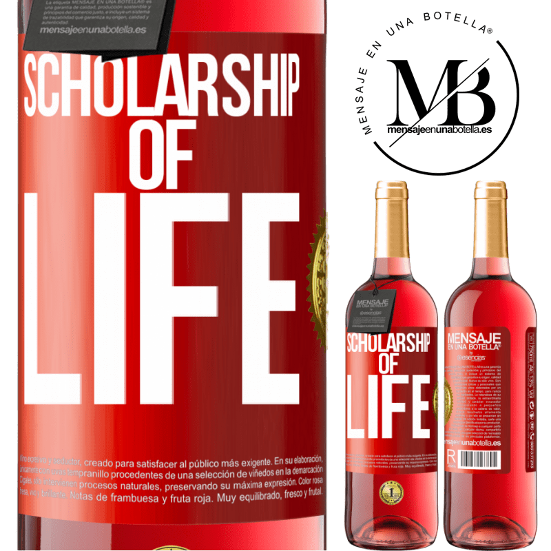 29,95 € Free Shipping | Rosé Wine ROSÉ Edition Scholarship of life Red Label. Customizable label Young wine Harvest 2022 Tempranillo