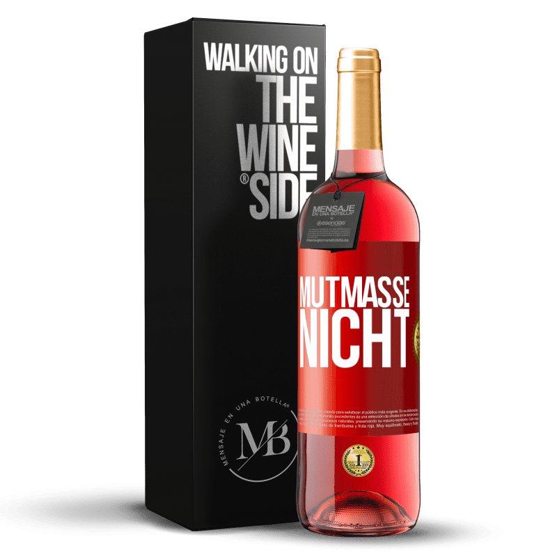 29,95 € Kostenloser Versand | Roséwein ROSÉ Ausgabe Mutmaße nicht Rote Markierung. Anpassbares Etikett Junger Wein Ernte 2023 Tempranillo