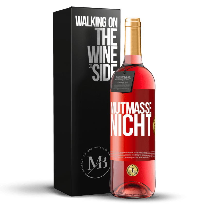 29,95 € Kostenloser Versand | Roséwein ROSÉ Ausgabe Mutmaße nicht Rote Markierung. Anpassbares Etikett Junger Wein Ernte 2024 Tempranillo