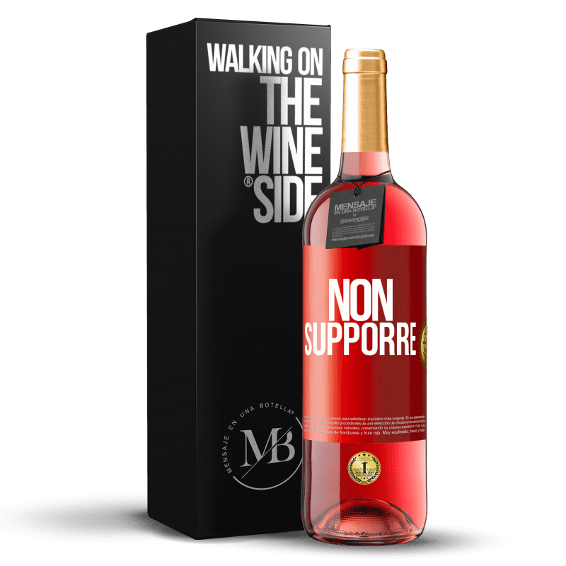 29,95 € Spedizione Gratuita | Vino rosato Edizione ROSÉ Non supporre Etichetta Rossa. Etichetta personalizzabile Vino giovane Raccogliere 2024 Tempranillo