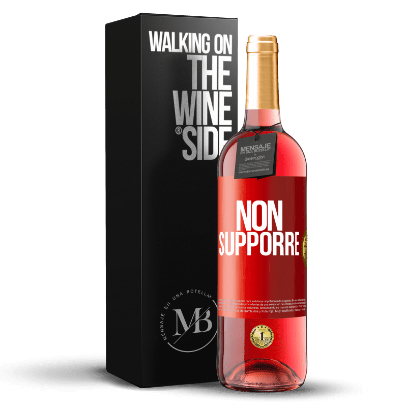29,95 € Spedizione Gratuita | Vino rosato Edizione ROSÉ Non supporre Etichetta Rossa. Etichetta personalizzabile Vino giovane Raccogliere 2025 Tempranillo