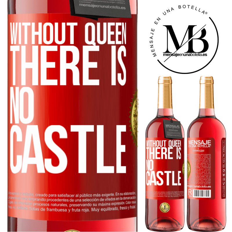 29,95 € Free Shipping | Rosé Wine ROSÉ Edition Without queen, there is no castle Red Label. Customizable label Young wine Harvest 2021 Tempranillo