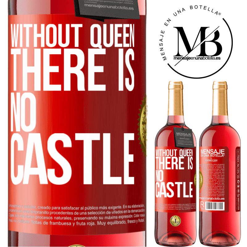 29,95 € Free Shipping | Rosé Wine ROSÉ Edition Without queen, there is no castle Red Label. Customizable label Young wine Harvest 2024 Tempranillo