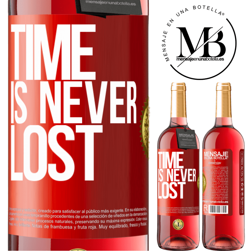 29,95 € Free Shipping | Rosé Wine ROSÉ Edition Time is never lost Red Label. Customizable label Young wine Harvest 2022 Tempranillo