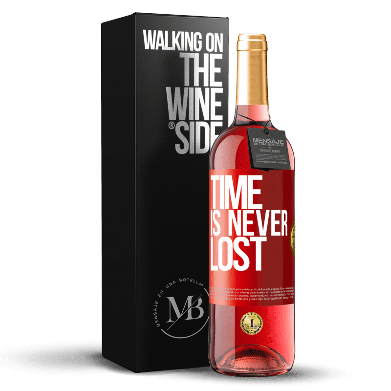 29,95 € Free Shipping | Rosé Wine ROSÉ Edition Time is never lost Red Label. Customizable label Young wine Harvest 2022 Tempranillo