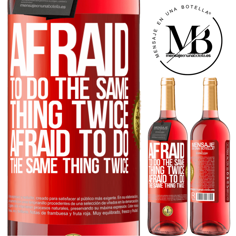 24,95 € Free Shipping | Rosé Wine ROSÉ Edition Afraid to do the same thing twice. Afraid to do the same thing twice Red Label. Customizable label Young wine Harvest 2021 Tempranillo