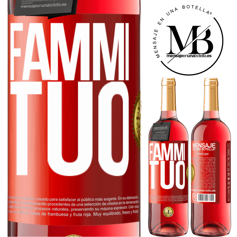 29,95 € Spedizione Gratuita | Vino rosato Edizione ROSÉ Fammi tuo Etichetta Rossa. Etichetta personalizzabile Vino giovane Raccogliere 2024 Tempranillo