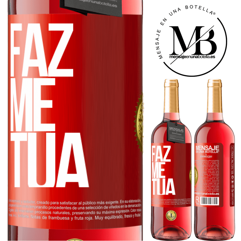 29,95 € Envio grátis | Vinho rosé Edição ROSÉ Faz me tua Etiqueta Vermelha. Etiqueta personalizável Vinho jovem Colheita 2024 Tempranillo