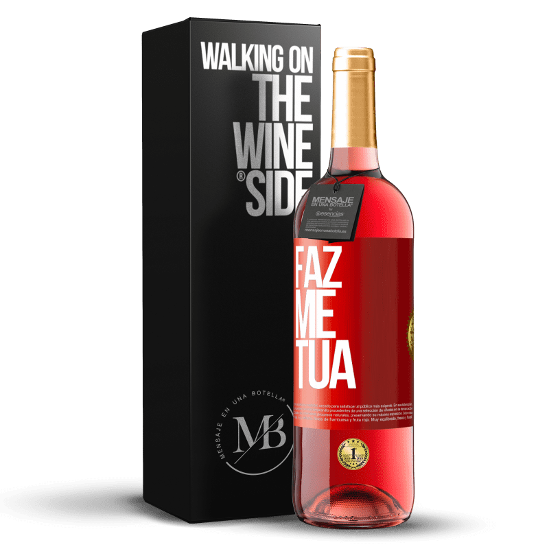 29,95 € Envio grátis | Vinho rosé Edição ROSÉ Faz me tua Etiqueta Vermelha. Etiqueta personalizável Vinho jovem Colheita 2025 Tempranillo