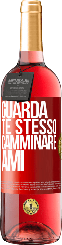 29,95 € | Vino rosato Edizione ROSÉ Guarda te stesso camminare. Ami Etichetta Rossa. Etichetta personalizzabile Vino giovane Raccogliere 2024 Tempranillo