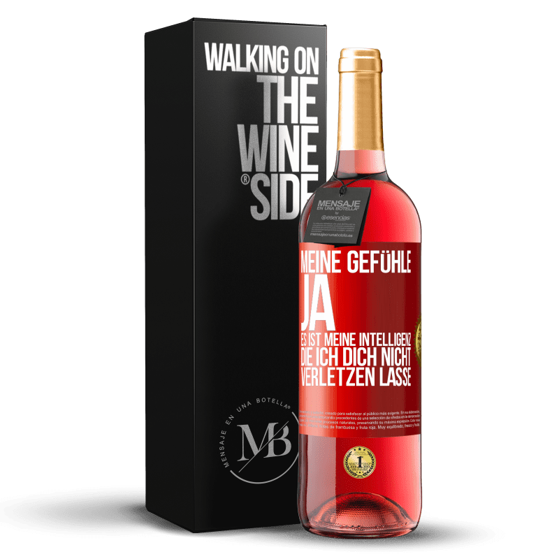 29,95 € Kostenloser Versand | Roséwein ROSÉ Ausgabe Meine Gefühle, ja. Es ist meine Intelligenz, die ich dich nicht verletzen lasse Rote Markierung. Anpassbares Etikett Junger Wein Ernte 2025 Tempranillo