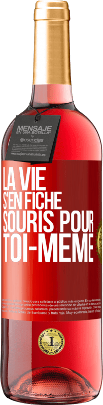 29,95 € Envoi gratuit | Vin rosé Édition ROSÉ La vie s'en fiche, souris pour toi-même Étiquette Rouge. Étiquette personnalisable Vin jeune Récolte 2025 Tempranillo