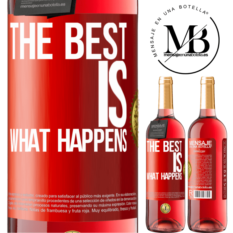 24,95 € Free Shipping | Rosé Wine ROSÉ Edition The best is what happens Red Label. Customizable label Young wine Harvest 2021 Tempranillo