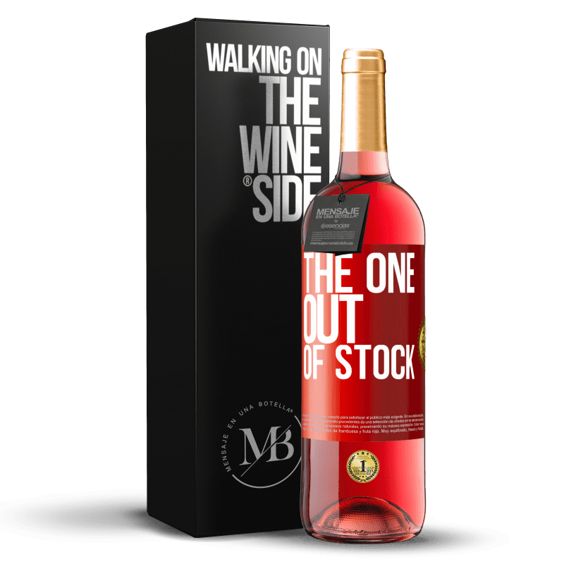 29,95 € Бесплатная доставка | Розовое вино Издание ROSÉ The one out of stock Красная метка. Настраиваемая этикетка Молодое вино Урожай 2025 Tempranillo