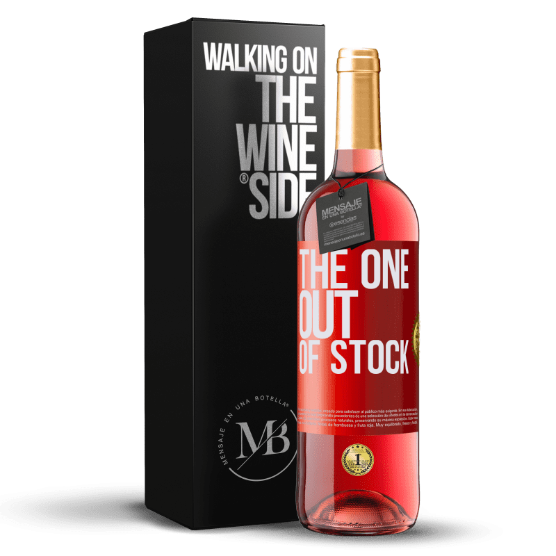 29,95 € Kostenloser Versand | Roséwein ROSÉ Ausgabe The one out of stock Rote Markierung. Anpassbares Etikett Junger Wein Ernte 2023 Tempranillo