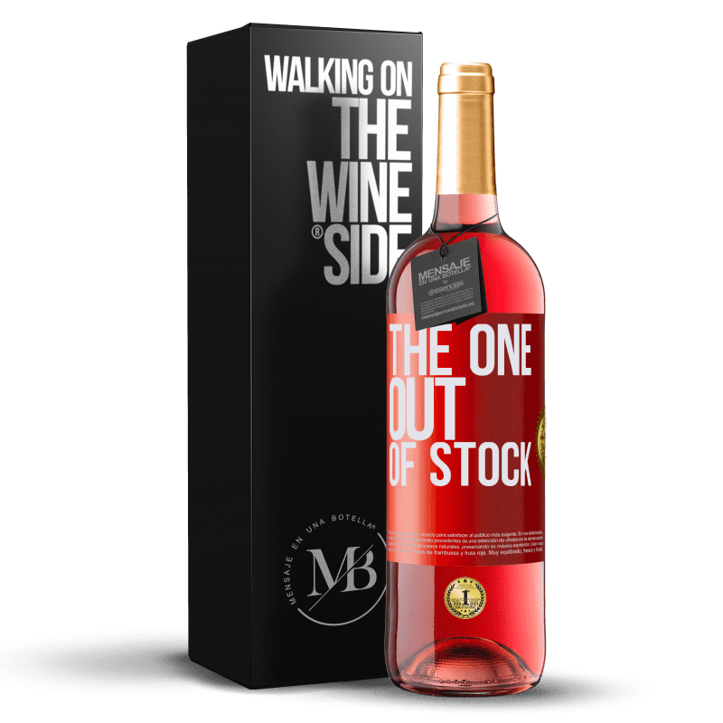 29,95 € Kostenloser Versand | Roséwein ROSÉ Ausgabe The one out of stock Rote Markierung. Anpassbares Etikett Junger Wein Ernte 2024 Tempranillo