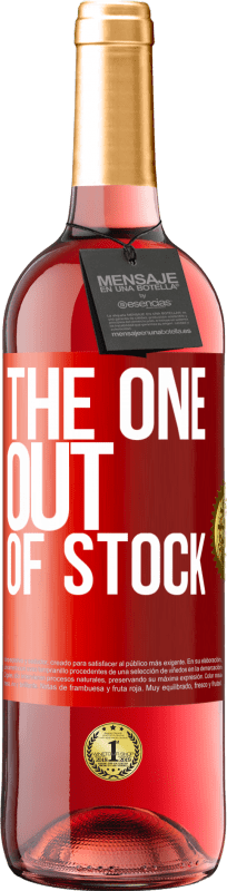 29,95 € Spedizione Gratuita | Vino rosato Edizione ROSÉ The one out of stock Etichetta Rossa. Etichetta personalizzabile Vino giovane Raccogliere 2023 Tempranillo