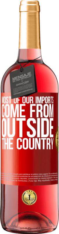 «Most of our imports come from outside the country» ROSÉ Edition
