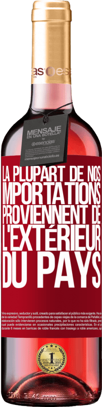 29,95 € | Vin rosé Édition ROSÉ La plupart de nos importations proviennent de l'extérieur du pays Étiquette Rouge. Étiquette personnalisable Vin jeune Récolte 2024 Tempranillo