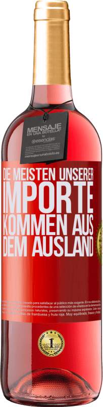 29,95 € | Roséwein ROSÉ Ausgabe Die meisten unserer Importe kommen aus dem Ausland Rote Markierung. Anpassbares Etikett Junger Wein Ernte 2025 Tempranillo