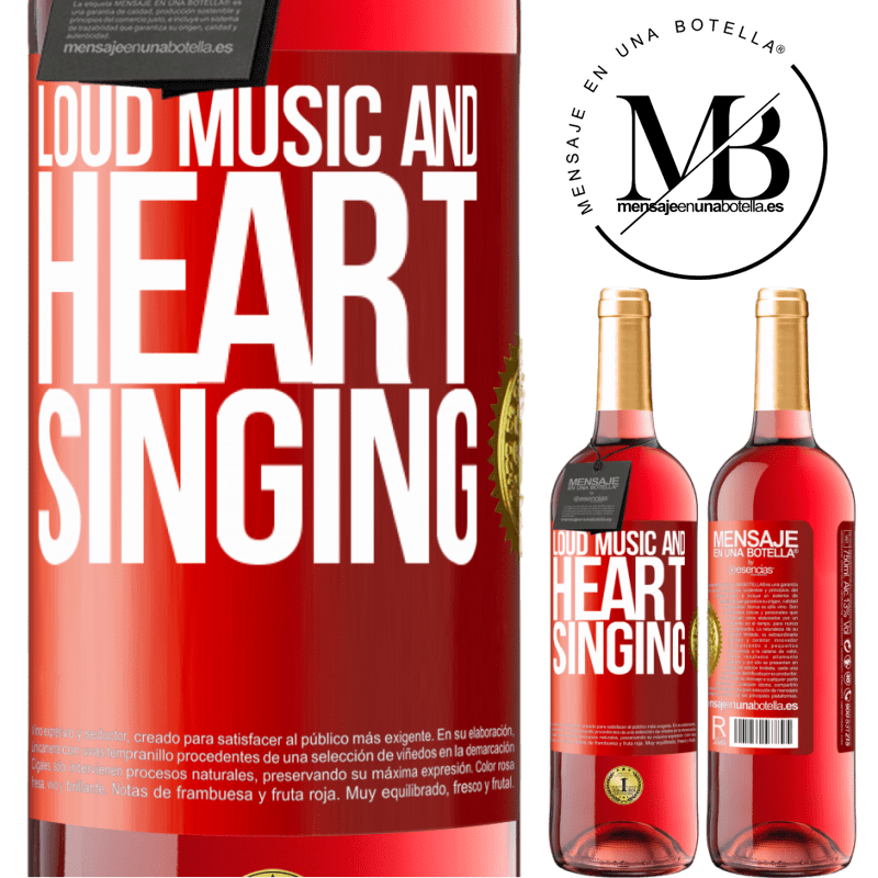 29,95 € Free Shipping | Rosé Wine ROSÉ Edition The loud music and the heart singing Red Label. Customizable label Young wine Harvest 2022 Tempranillo