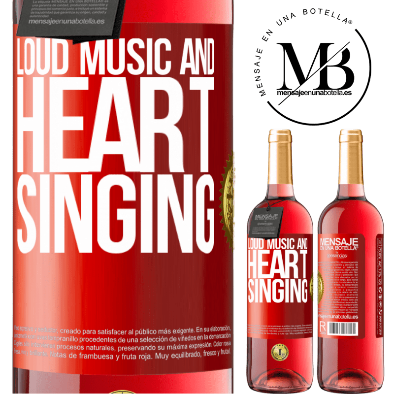 29,95 € Free Shipping | Rosé Wine ROSÉ Edition The loud music and the heart singing Red Label. Customizable label Young wine Harvest 2023 Tempranillo