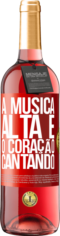 29,95 € | Vinho rosé Edição ROSÉ A música alta e o coração cantando Etiqueta Vermelha. Etiqueta personalizável Vinho jovem Colheita 2024 Tempranillo