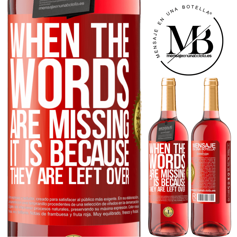 29,95 € Free Shipping | Rosé Wine ROSÉ Edition When the words are missing, it is because they are left over Red Label. Customizable label Young wine Harvest 2023 Tempranillo