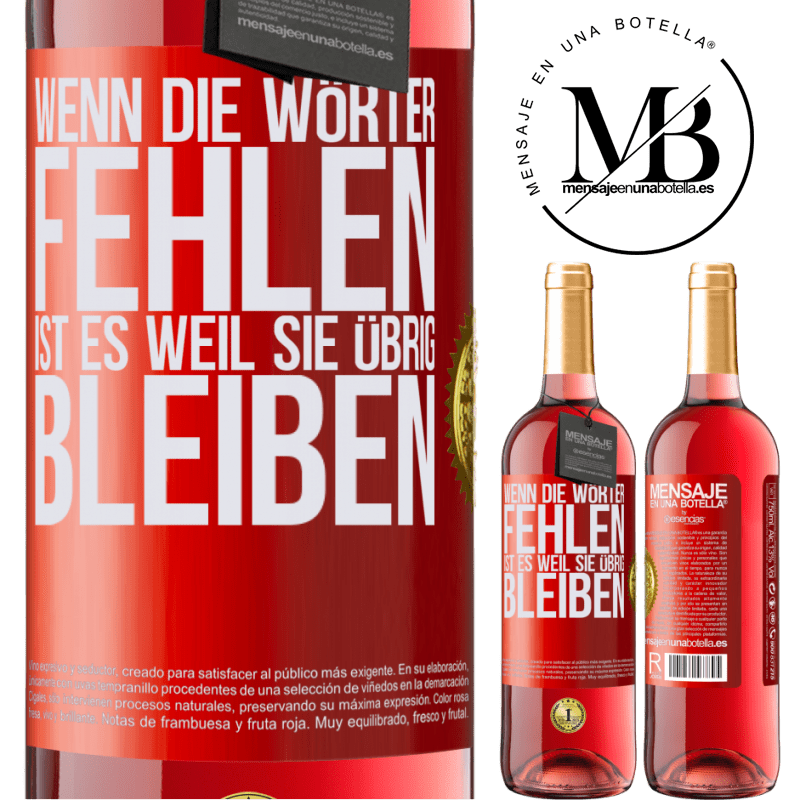 29,95 € Kostenloser Versand | Roséwein ROSÉ Ausgabe Wenn die Wörter fehlen, ist es, weil sie überflüssig sind Rote Markierung. Anpassbares Etikett Junger Wein Ernte 2023 Tempranillo