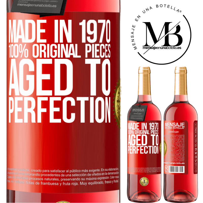 24,95 € Free Shipping | Rosé Wine ROSÉ Edition Made in 1970, 100% original pieces. Aged to perfection Red Label. Customizable label Young wine Harvest 2021 Tempranillo