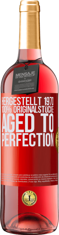 29,95 € | Roséwein ROSÉ Ausgabe Hergestellt 1970, 100% Originalstücke. Aged to perfection Rote Markierung. Anpassbares Etikett Junger Wein Ernte 2023 Tempranillo