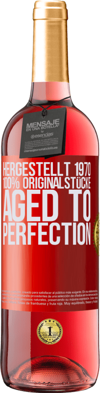 29,95 € | Roséwein ROSÉ Ausgabe Hergestellt 1970, 100% Originalstücke. Aged to perfection Rote Markierung. Anpassbares Etikett Junger Wein Ernte 2024 Tempranillo