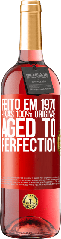 29,95 € | Vinho rosé Edição ROSÉ Feito em 1970, peças 100% originais. Aged to perfection Etiqueta Vermelha. Etiqueta personalizável Vinho jovem Colheita 2023 Tempranillo