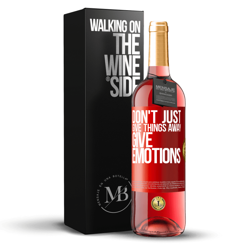 29,95 € Free Shipping | Rosé Wine ROSÉ Edition Don't just give things away, give emotions Red Label. Customizable label Young wine Harvest 2022 Tempranillo