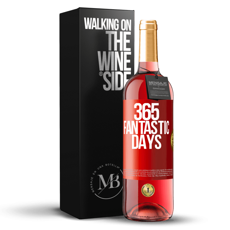 29,95 € Бесплатная доставка | Розовое вино Издание ROSÉ 365 фантастических дней Красная метка. Настраиваемая этикетка Молодое вино Урожай 2024 Tempranillo