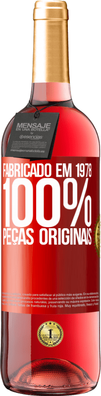29,95 € | Vinho rosé Edição ROSÉ Fabricado em 1978. 100% peças originais Etiqueta Vermelha. Etiqueta personalizável Vinho jovem Colheita 2023 Tempranillo