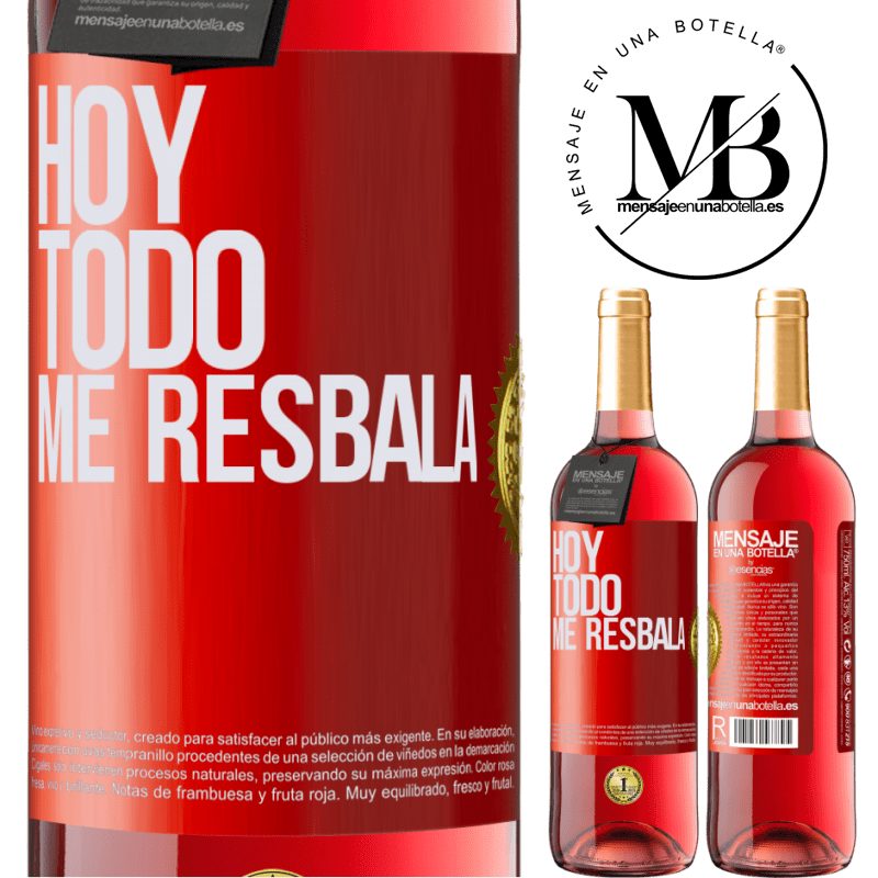 29,95 € Бесплатная доставка | Розовое вино Издание ROSÉ Сегодня все ускользает от меня Красная метка. Настраиваемая этикетка Молодое вино Урожай 2022 Tempranillo