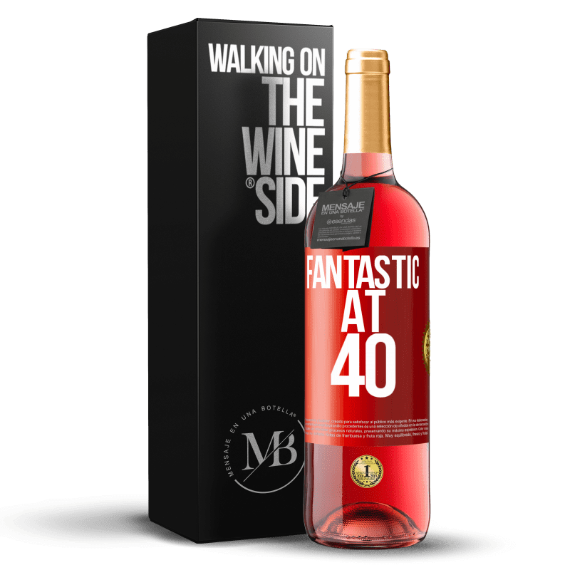 29,95 € Free Shipping | Rosé Wine ROSÉ Edition Fantastic at 40 Red Label. Customizable label Young wine Harvest 2022 Tempranillo
