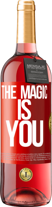 29,95 € 免费送货 | 桃红葡萄酒 ROSÉ版 魔术是你 红色标签. 可自定义的标签 青年酒 收成 2023 Tempranillo