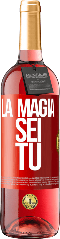 29,95 € | Vino rosato Edizione ROSÉ La magia sei tu Etichetta Rossa. Etichetta personalizzabile Vino giovane Raccogliere 2023 Tempranillo